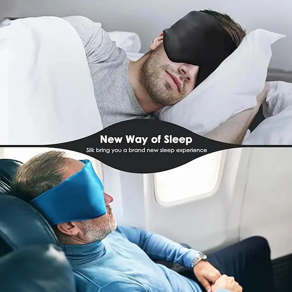 Mulberry Silk Sleep facial mask Eye Mask Obstructive Light Eye Mask Cushion Slaapmasker Travel Sleep Aid Sleep Patch 250429