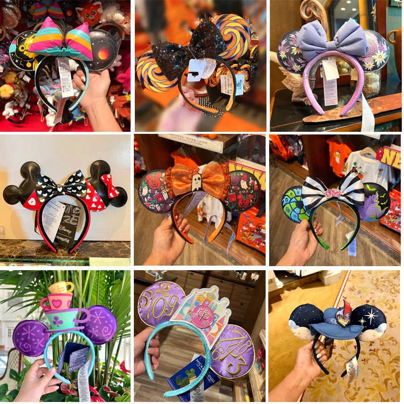 Disney Mickey Ears Headband Disneyland Little World Cosplay Hairband Festival Party Hairband Adult/Kids Hair AccessoryXJ250504