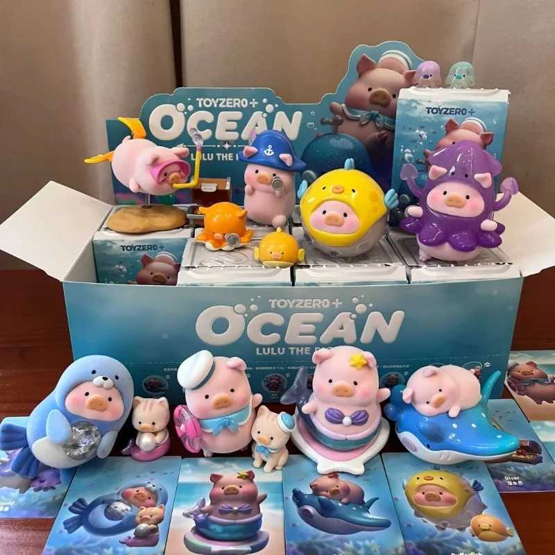 Hot action character Lulu Little Pig Ocean Lulu Little Pig Mermaid Kai Cute Doll Mystery Blind Box Decorative Toy Surprise Gift Z250504