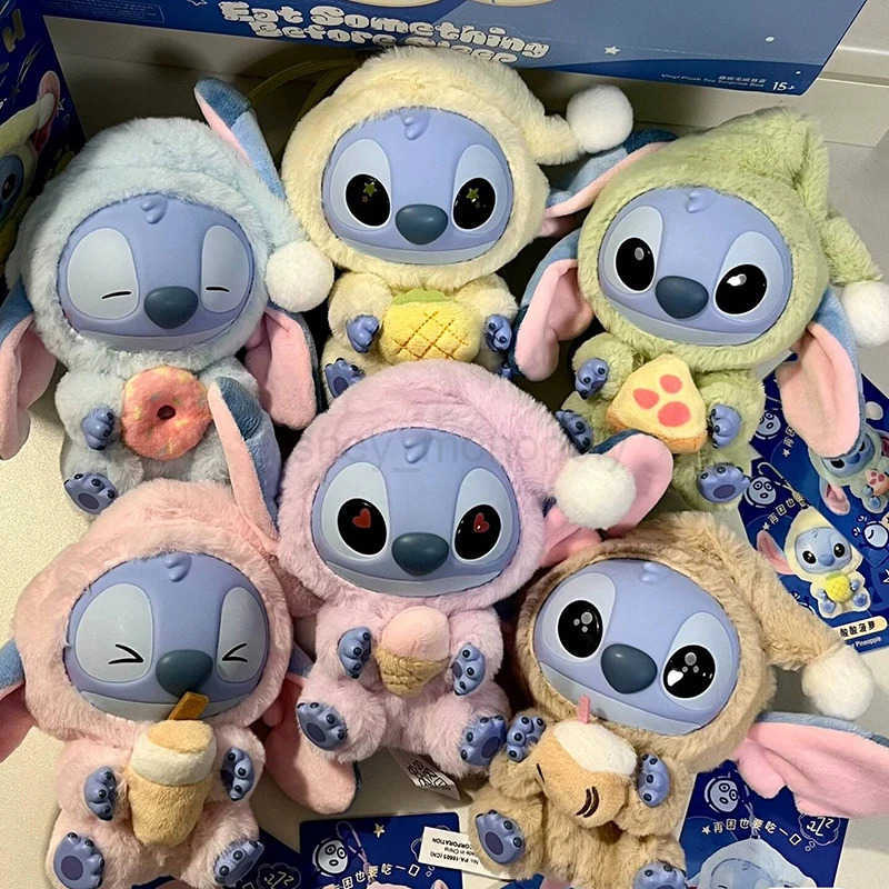 Disney Miniso Stitch Animals Party Series Blind Box Toys Cute Mystery Box Floating Fluffy Doll Decorative Gifts Authentic Z250504