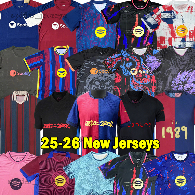 XXXL 4XL 25 26 BarcelonAES New Soccer Jerseys 2025 2026 Barce LEWANDOWSKI LAMINE YAMAL RAPHINHA ANSU FATI Special Training Version Football Shirts Men kids kits Sets