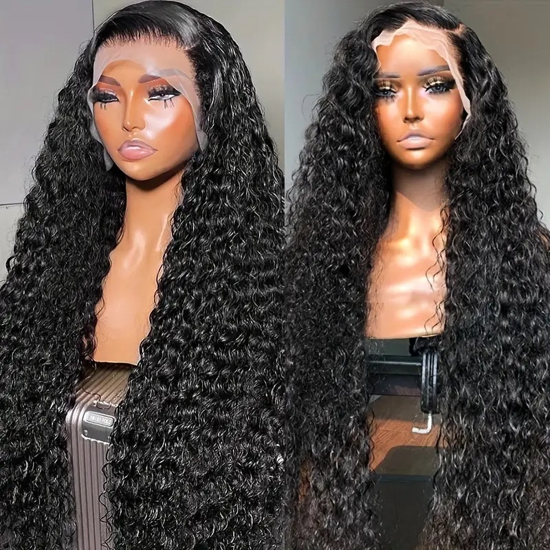 lace Fashionable 13 * 4 wig hot selling small rolled tube explosive head long rolled hair cover