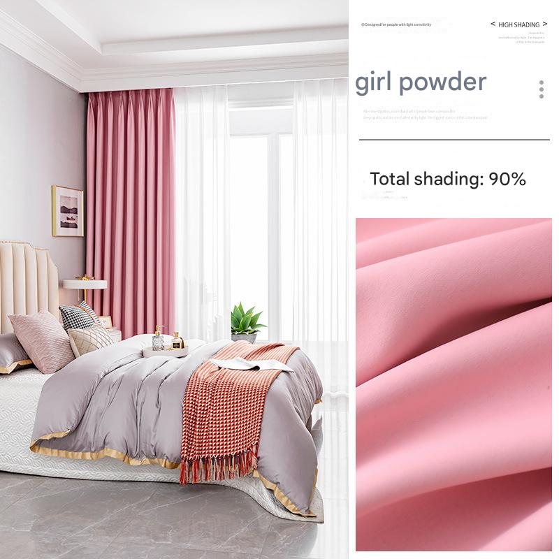 D82 French cream style curtains custom full blackout chenille curtains living room bedroom Shaoxing light luxury curtain fabric wholesale