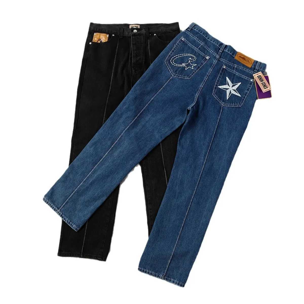 Devil Straight Leg Jeans Vintage Printing Unisex Long Trousers Hip Hop Style Trade from Chinese Mainland X2505041