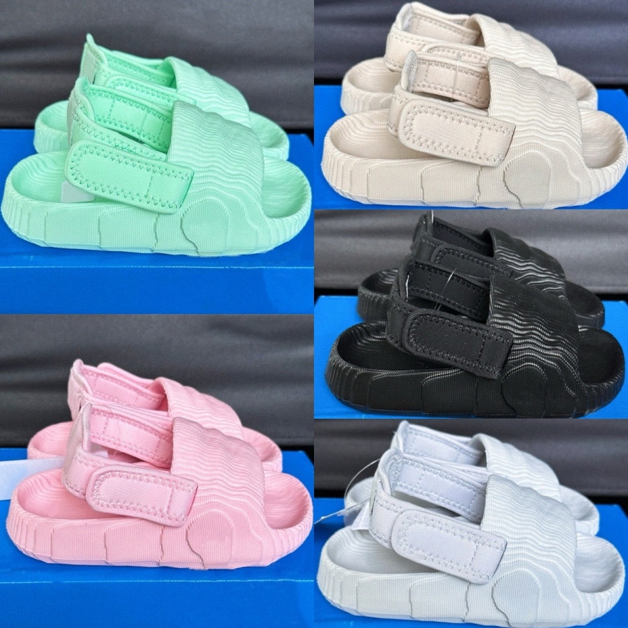 Kids Sandals Designer Beach Boys Girls Slides Toddlers Children Removable Buckle Straps Youth Sandal Black khaki Blue Pink Green size eur 22-35 A0TB#