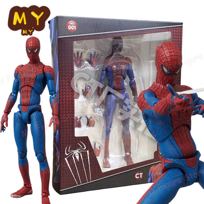 Disney Inventory CT Toy Spider Man Mafex 001 Peter Parker Andrew Garfield Character Shf Spider Man Amazing Spider Man Action Character Gift Z250504