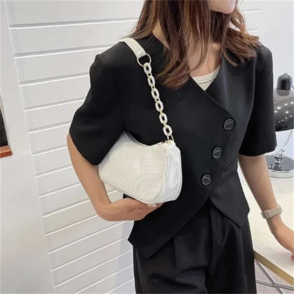 ddmy Fashion 2025 Mini Women'S Shoulder Felt Solid Color Retro Underarm Bags Casual Purse Dumpling Bag Crossbody Pouch Handbags