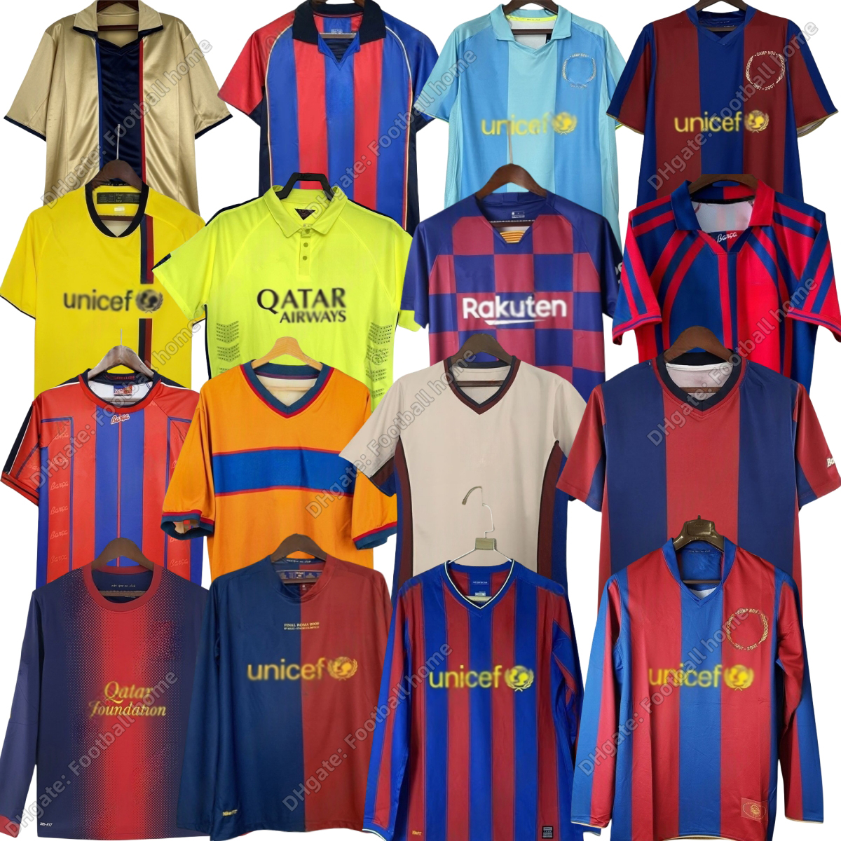 Barcelone MESSIS Retro Soccer Jerseys RONALDINHO 01 02 03 04 05 06 07 08 09 10 11 12 13 14 15 16 17 18 19 football shirt 2003 2004 2005 2006 2007 2008 2009 2010 2011