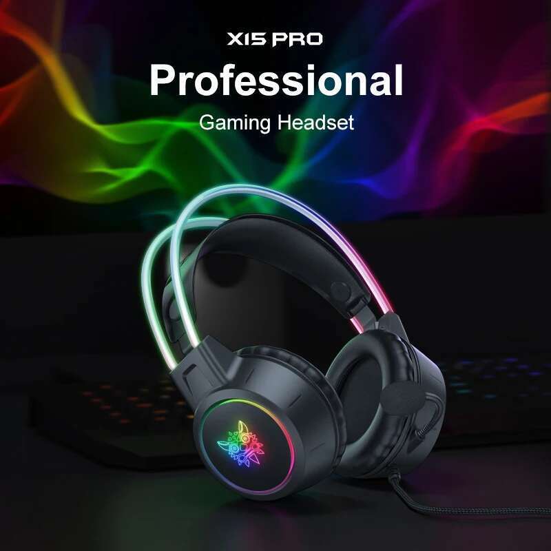 ONIKUMA RGB Headphones with HD Flexible Mic 3.5mm Gaming Headsets For PC Xbox PS4 PS5 Switch Computer Games