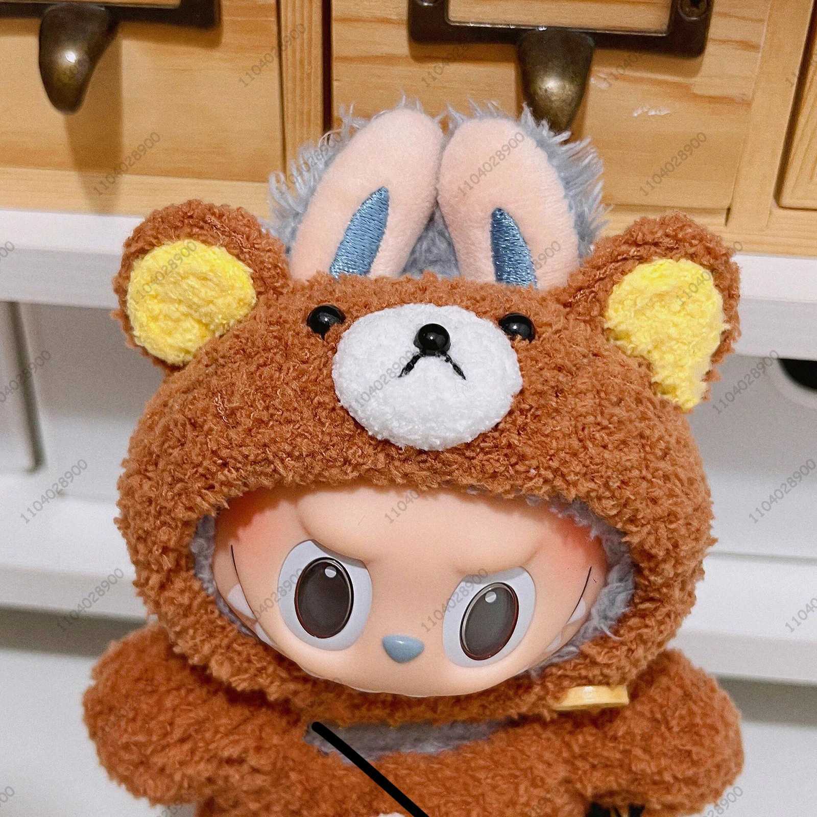 Labubu Monster Rilkuma Ce Kuma Bear Clothing Vinyl Doll Action Character Bag Charm Pendant Gift Y250505