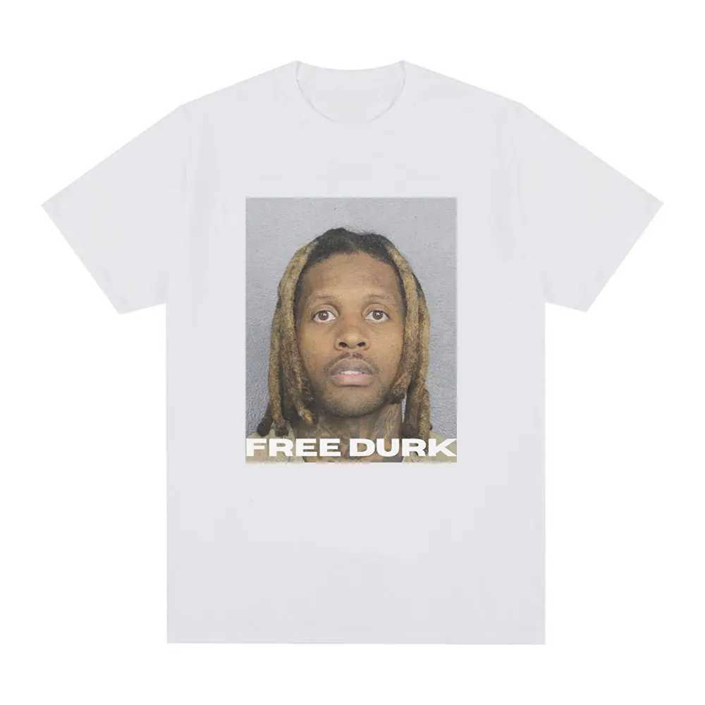 Free DURK T-shirt Lil Durk Graphic T-shirt Mens Clothing Fashion Retro T-shirt Casual Comfortable Cotton Oversized T-shirt W250505