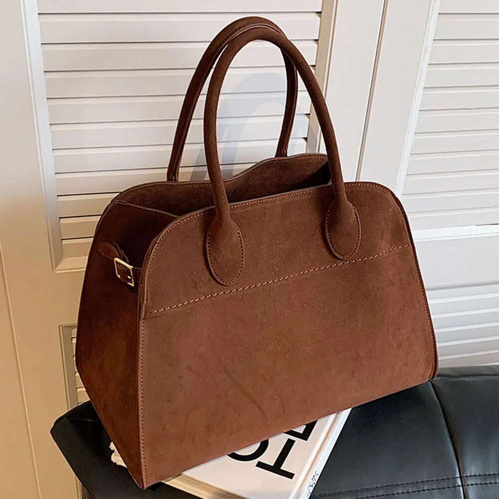 2023 Margaux 15 Suede Handbags Large Capacity Senior The Tote Ladies High Quality Retro Crossbody Designer Bags