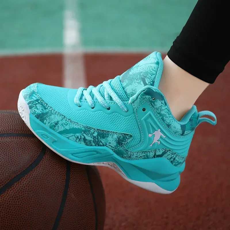 2024 New Boys Brand Basketball Shoes for Kids Sneakers Thick Sole Non-slip Children Sports Shoes Child Boy Basket Trainer ShoesXJ250505