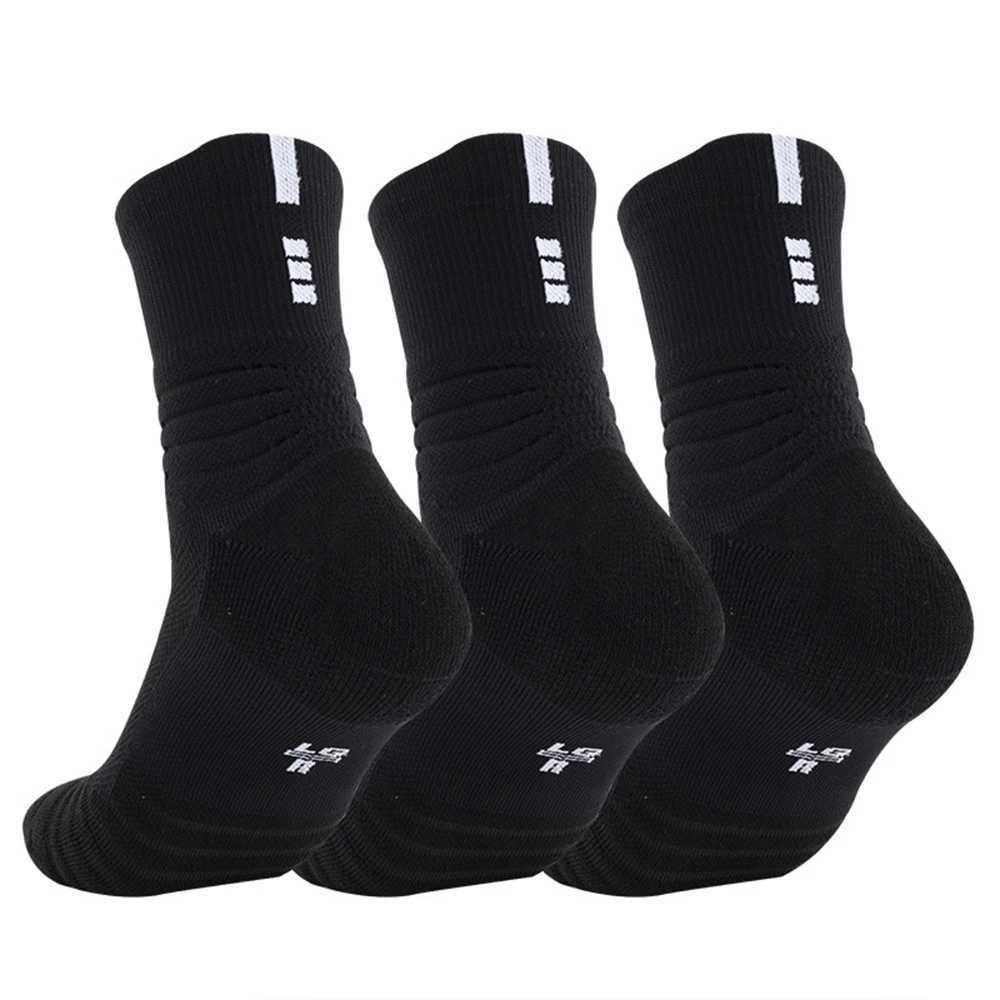3 packs of mens cotton sports team socks fully padded work sports socks belt pads sports running socks 7.5-10 Z250505