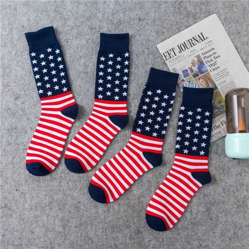 New American flag socks womens charm hip-hop socks fun street fashion cotton long tube socks party gifts Z250505-1