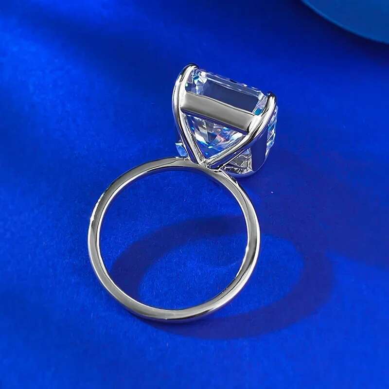 Radiant Cut 8ct Lab Diamond Ring 100% Real 925 Sterling Silver Engagement Wedding Band Rings for Women Promise Jewelry Gift