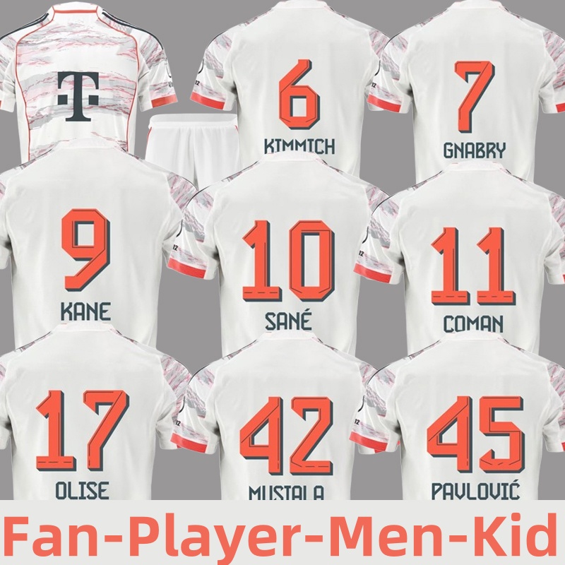 25/26 KANE Fans Player version mens kids football kits Home away 3rd GNABRY football shirts MULLER KIMMICH DAVIES COMAN MUSIALA soccer jerseys