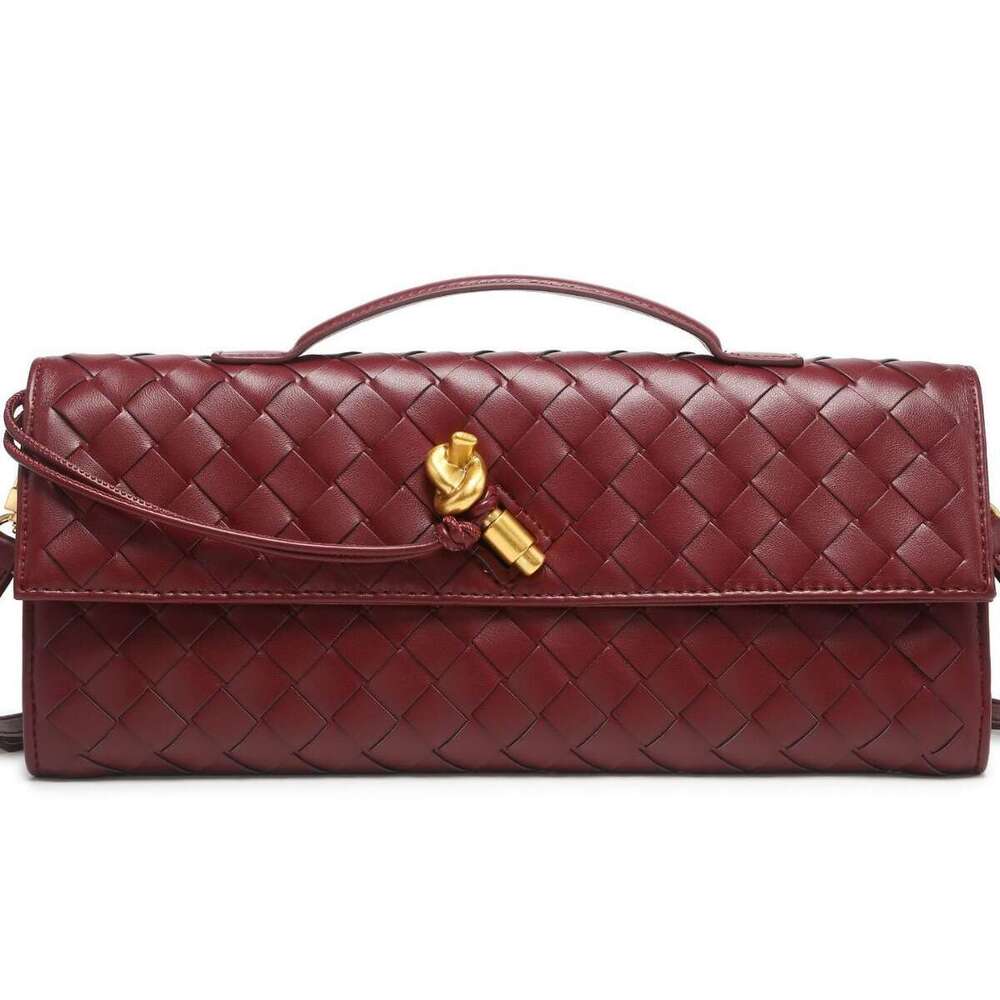 Knitted Shoulder Andiamo Banquet Handbag Long Pin French Stick Bag Matte