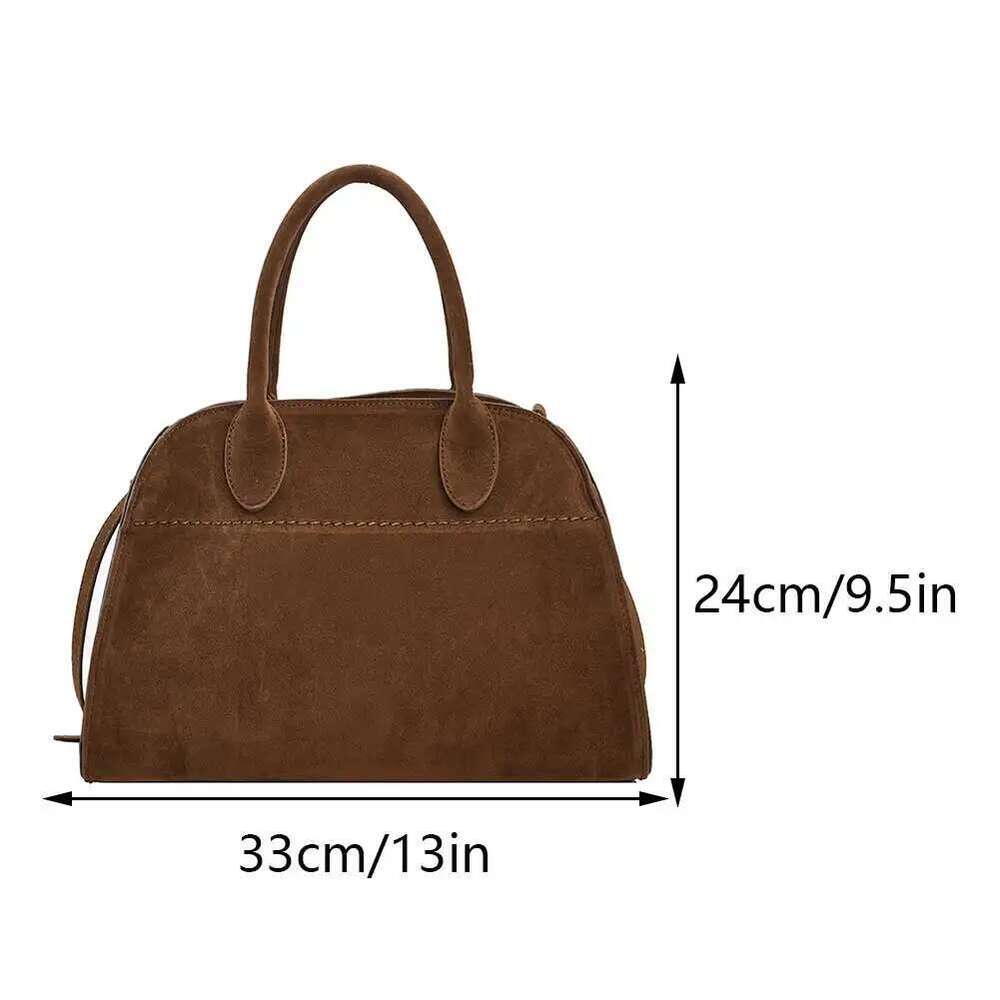 2023 Margaux 15 Suede Handbags Large Capacity Senior The Tote Ladies High Quality Retro Crossbody Designer Bags