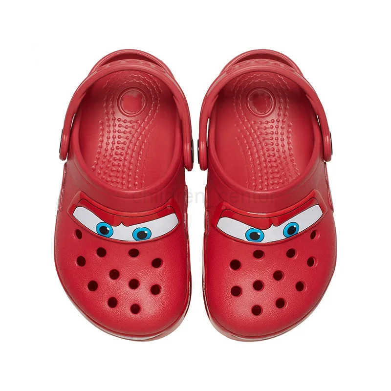 Disney Lights McQueens Pixar Cartoon Solid Slide Suitable for 6-12 Year Old Children Outdoor Sandals Breathable Eva Shoes Gift W250505