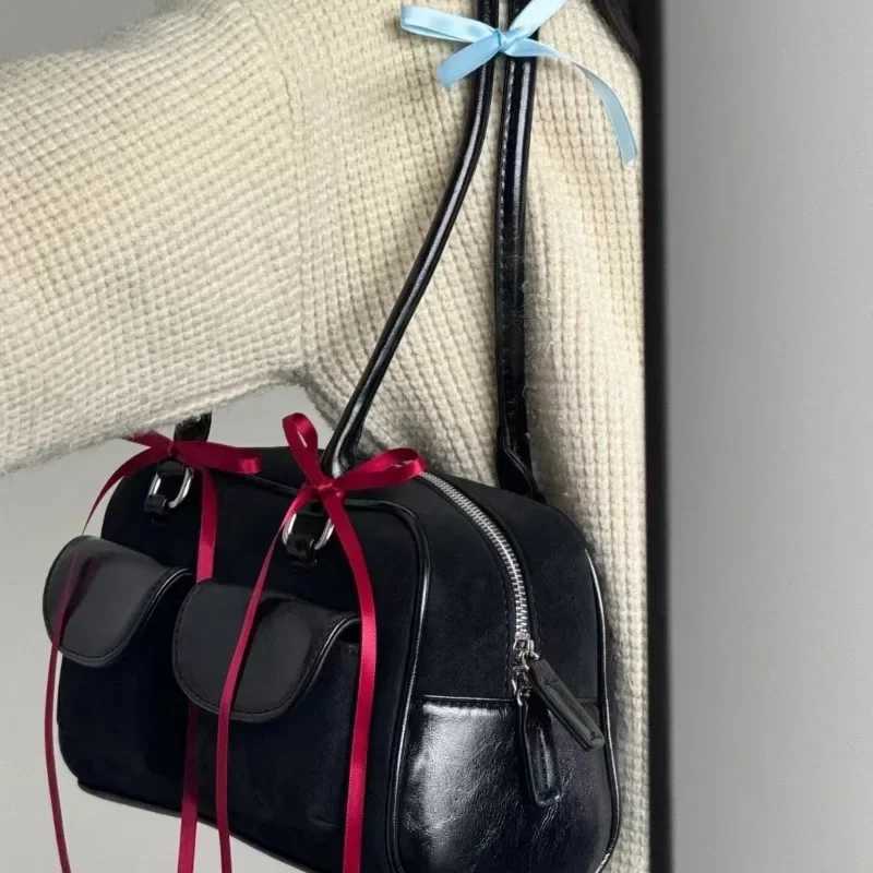 Small PU Leather Double Pockets Design Shoulder Bags for Women 2025 Female Underarm Bag Lady Handbags and Purses Large CapacityXJ250508