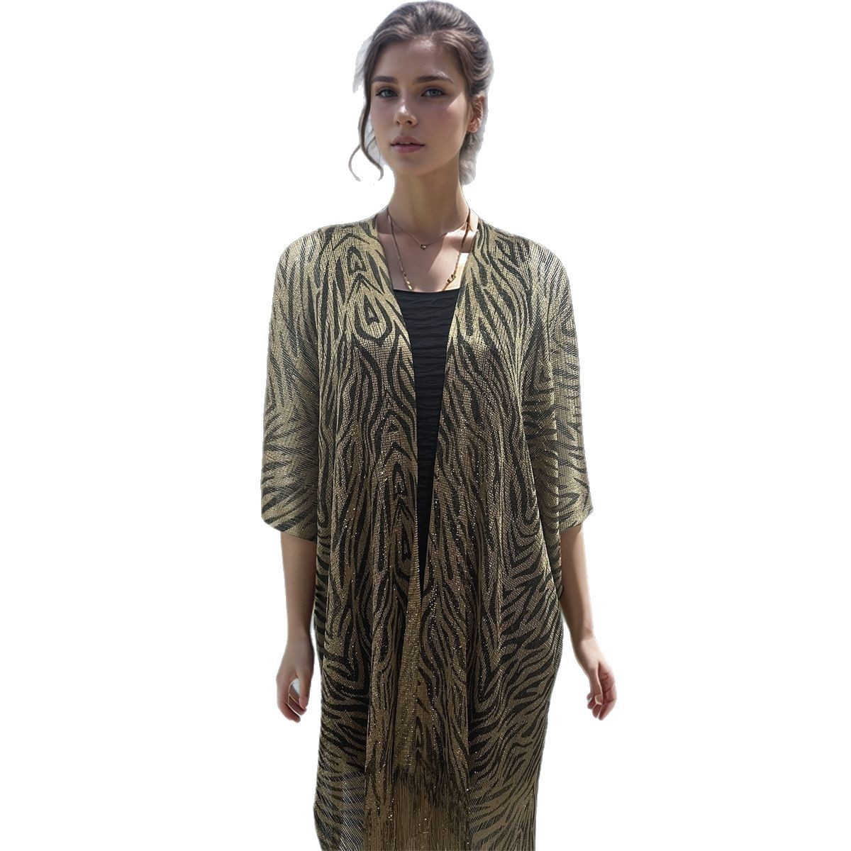K628 European and American cross-border hot-selling spring and summer women's leopard zebra split shawl sunscreen beach towel medium and long