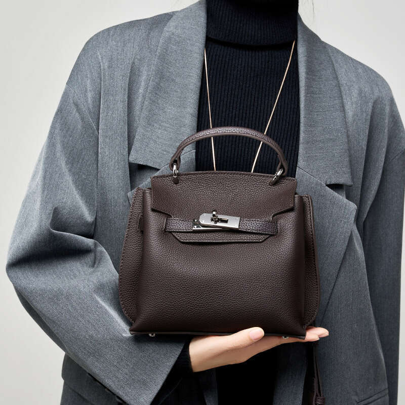 Kaili 2025 New Women's Fashionable And Versatile Top Layer Cowhide Bag, Single Shoulder Crossbody Leather Bag