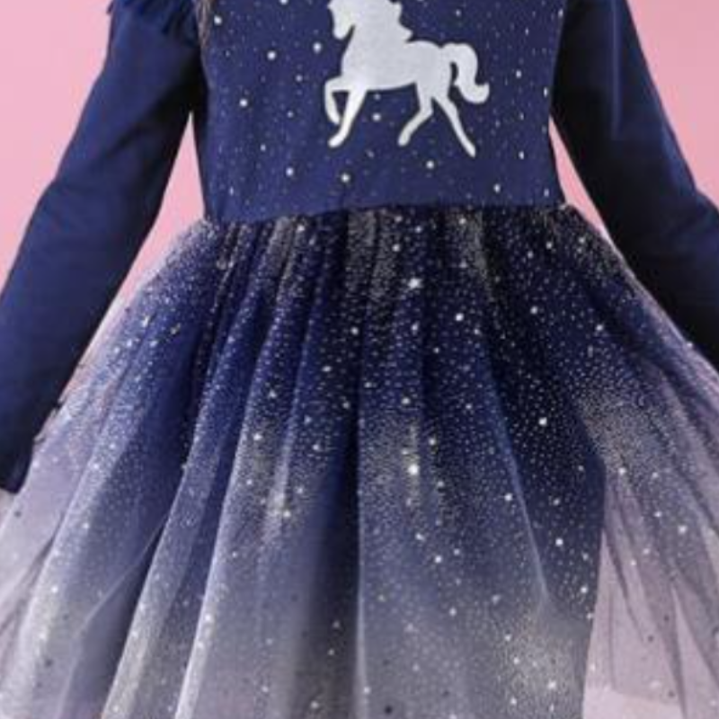DISNEY kids designer clothes Frozen Princess Elsa Girls' dress children's spring and autumn skirt little girl's long-sleeved princess d