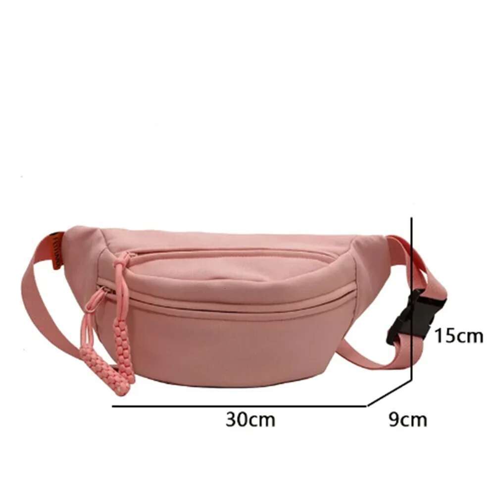 ddmy Women's Summer New Chest Bags Large Capacity Casual Nylon Crossbody Dumpling Bag High Grade Solid Color sports Bumbag