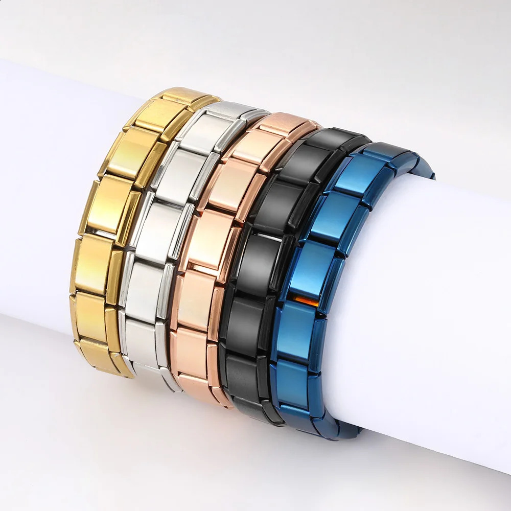 9mm wide Italian charm bracelet fashionable stainless steel bracelet elastic chain high-quality factory DIY 250427