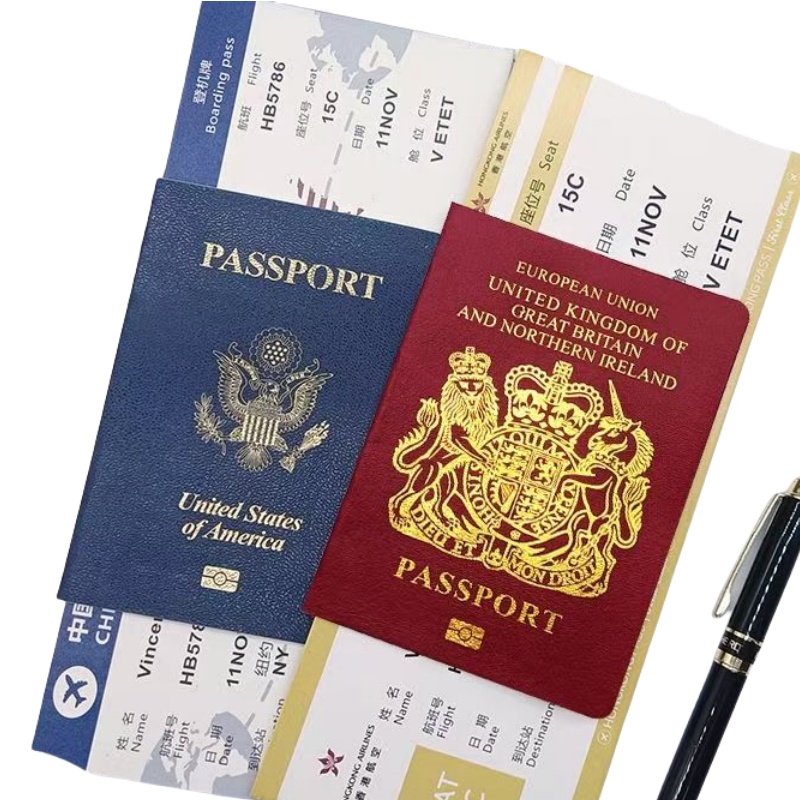 Creative American/UK Passport Cover Props Book Learning Training Movie Video Film Film Props Personalized Designer Passport Holder Creative Handwritten Book