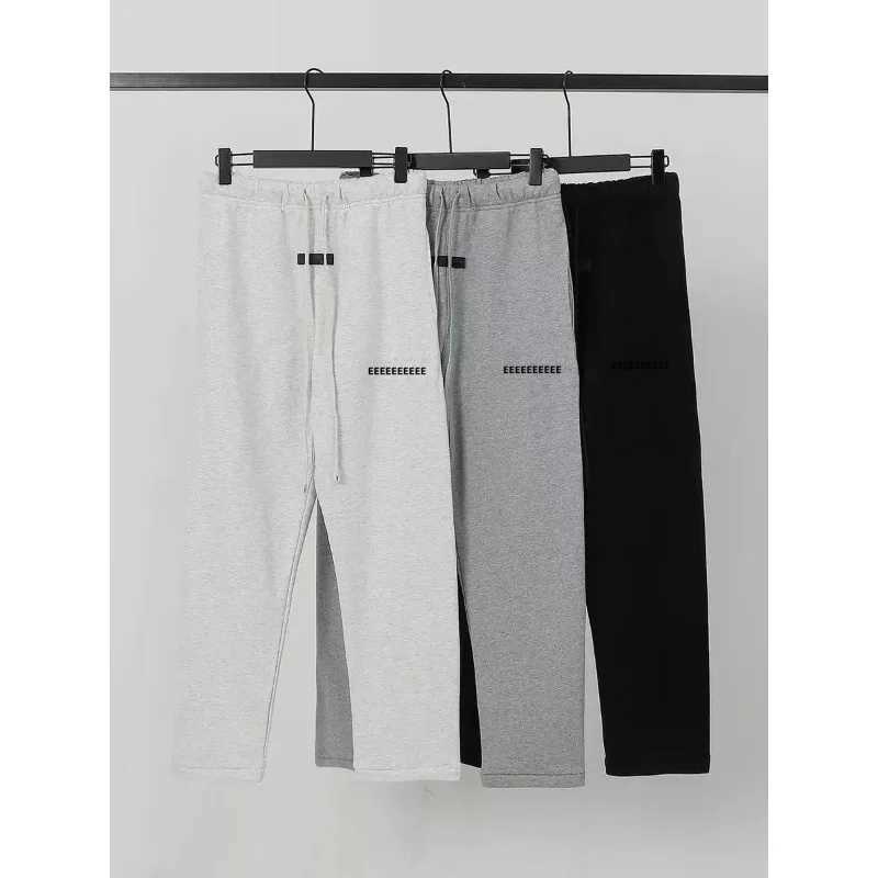 Season 8 Classic Brand Mens Straight Pants Luxury Design Double Row Plush Letter Straight Pants Street Couple Cotton Pants W250505