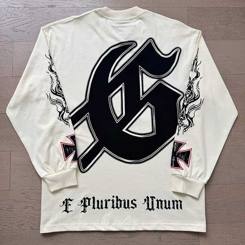 Hot selling Godspeed T-shirt skeleton mens printed retro streetwear hip-hop mens Godspeed long sleeved top W250505