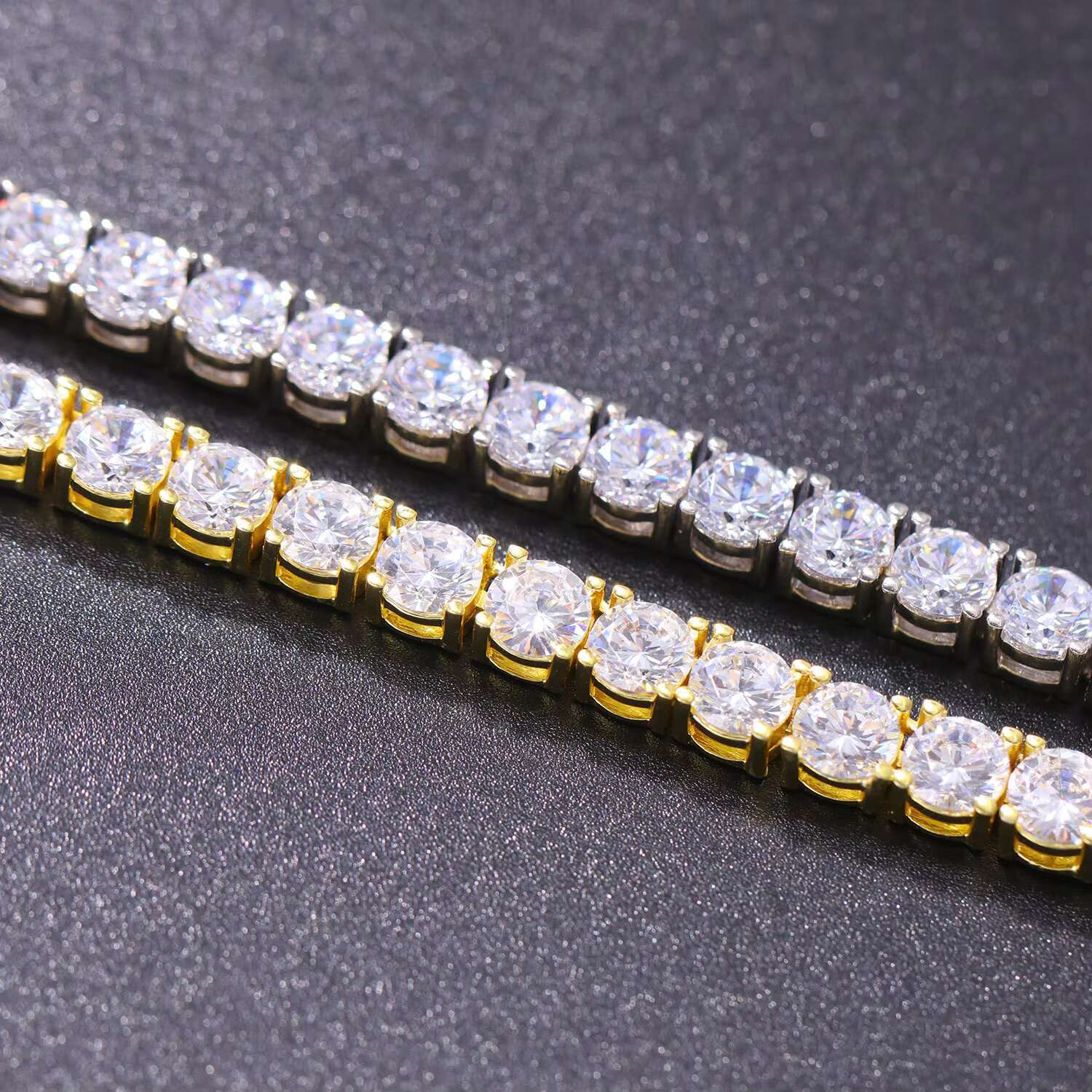 YuyingGems Tennis Chain Necklace S925 Silver 3mm Width Cz Diamond Cubic Zirconia Tennis Chains