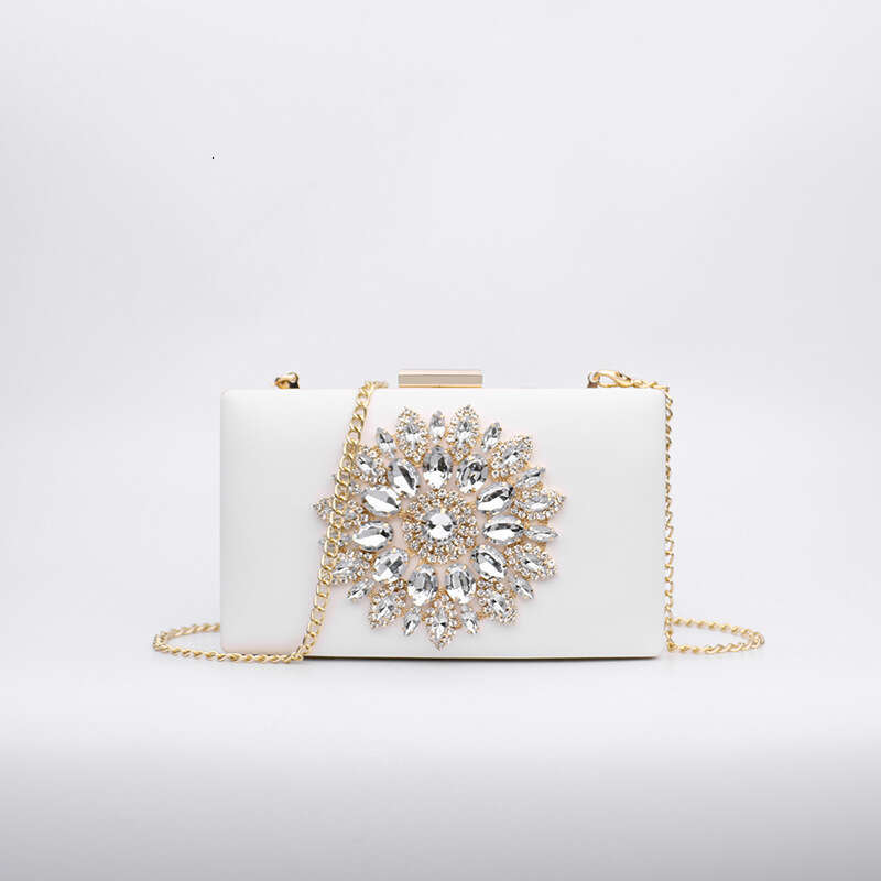 Dinner Bag Diamond Dinner Handheld Fashion Dress Evening Party One Shoulder Crossbody Chain Small Bag KQ