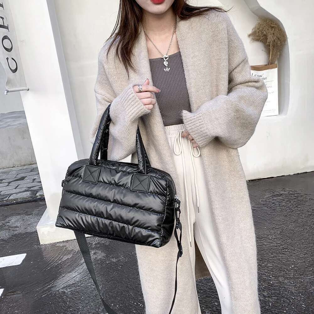 ddmy Cotton Tote Space for Women Casual Crossbody Ladies Shoulder Bags Quilted Puffy High Top Sling Bag Shopper Bolsas Sac