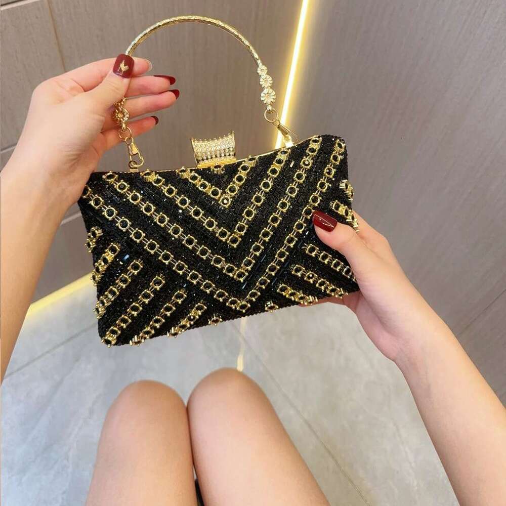 Dinner Bag New Water Handheld Wedding Birthday Banquet Evening Dress Bag Diamond Inlaid Diagonal Straddle Banquet Bag KQ