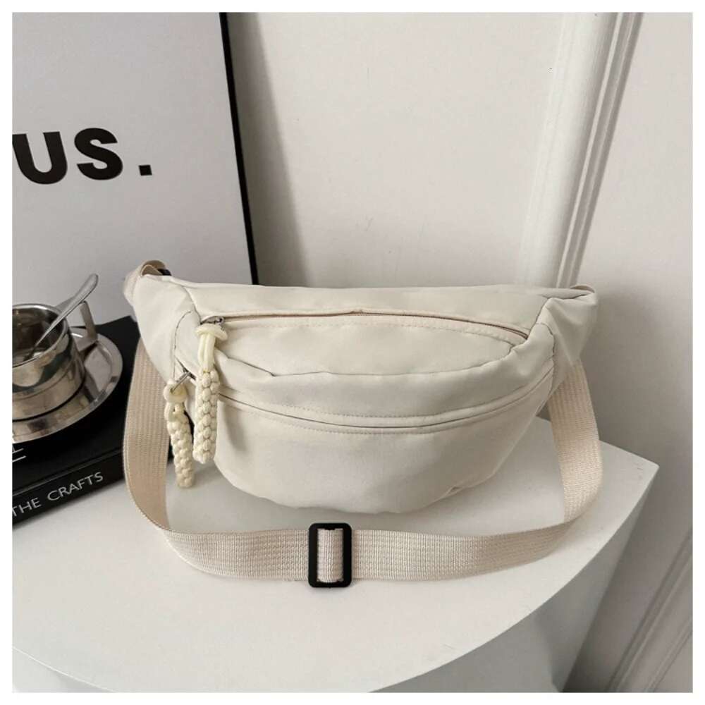 ddmy Women's Summer New Chest Bags Large Capacity Casual Nylon Crossbody Dumpling Bag High Grade Solid Color sports Bumbag