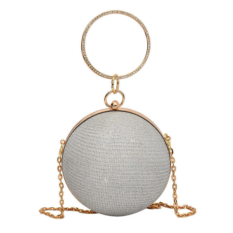 Dinner Bag Banquet Niche Design Round Ball Women S New High End Handbag Crossbody Chain Small Bag Mini Mouth Red Envelope KQ