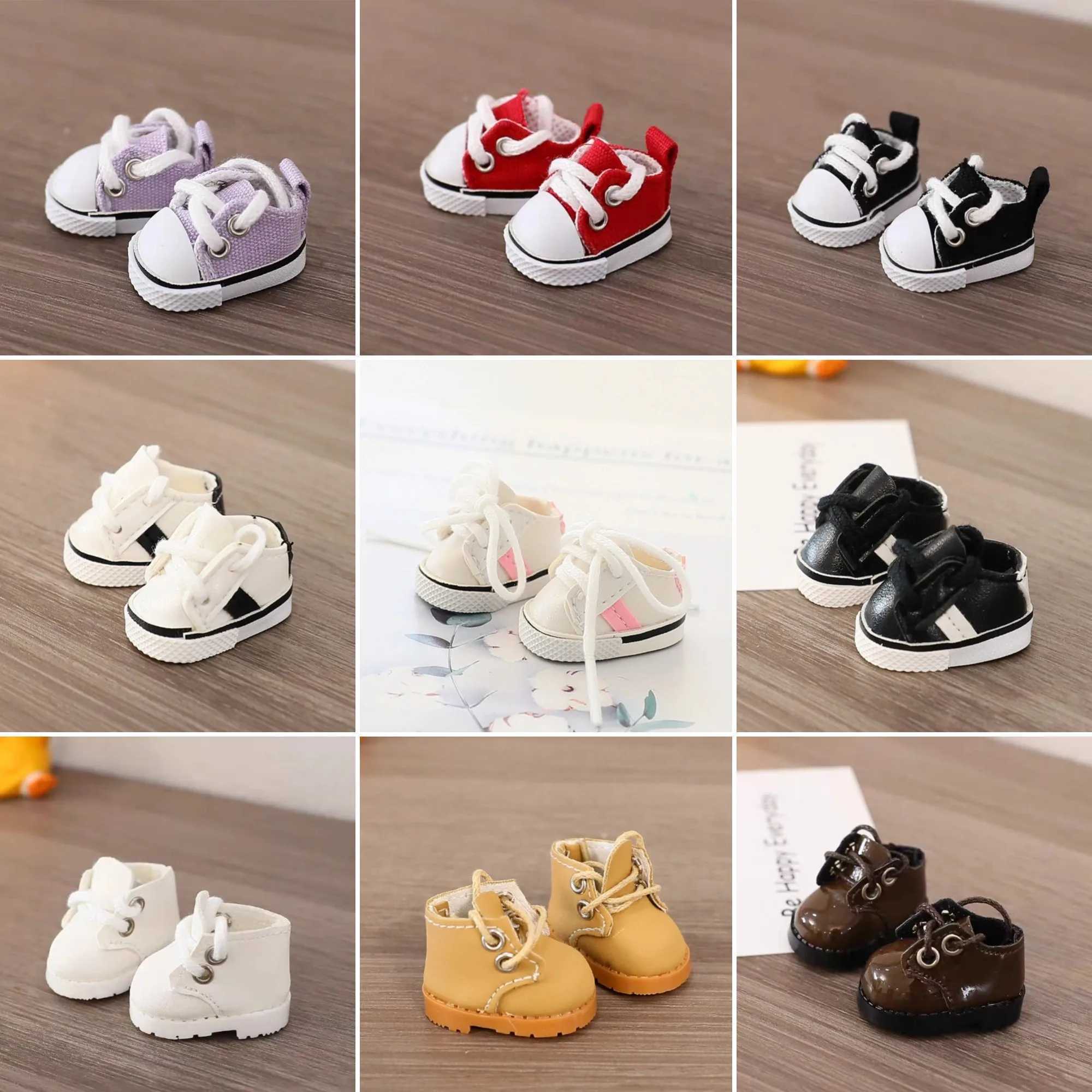 Labubu Mini Leather Boots for 15/17cm Vinyl Dolls - Multi Color Fashion Shoe Accessories Z250504