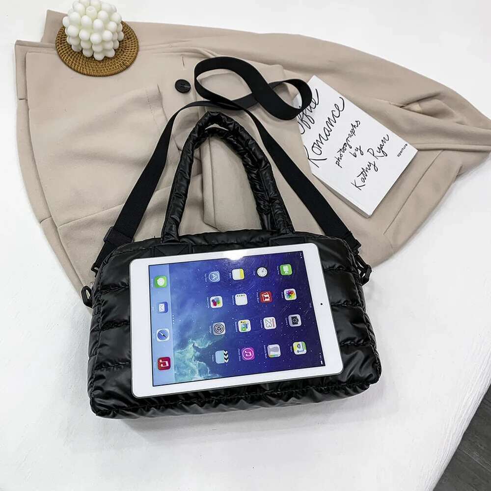 ddmy Cotton Tote Space for Women Casual Crossbody Ladies Shoulder Bags Quilted Puffy High Top Sling Bag Shopper Bolsas Sac