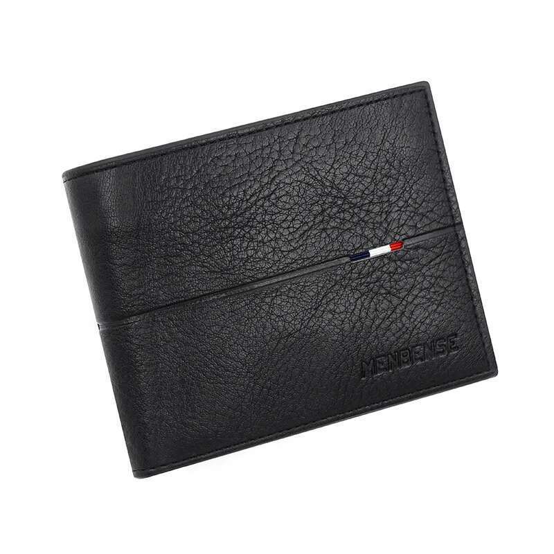 Slim Men Wallets New Short Zipper Card Photo Holder Male Purse Simple Coin Pocket High Quality PU Leather Men's Wallet