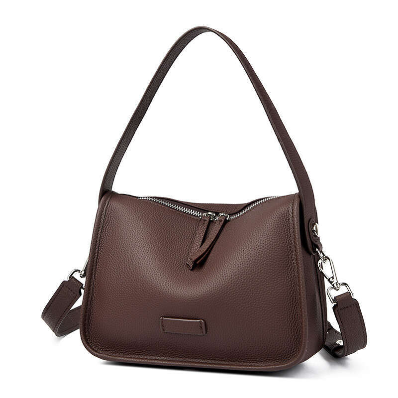 Top Layer Cowhide Shoulder New Genuine Leather Women S Premium Sense Crossbody Bag Versatile Commuting Handbag