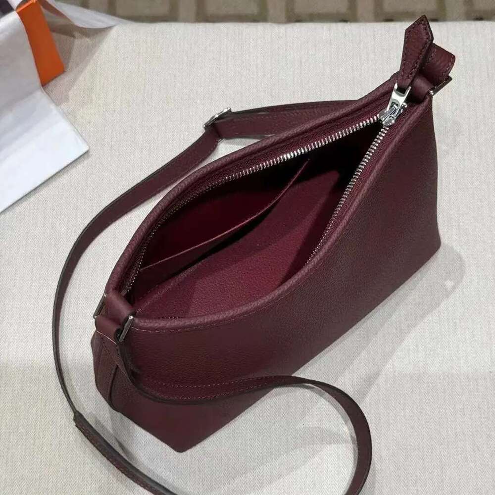 Brand Design Fashion Lychee Pattern Genuine Leather Bucket Bag High Quality Cowhide Shoulder Handbags For Women