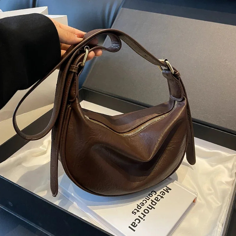 Crossbody Bags for Women Large Capacity Handbags Solid Soft Shoulder Bags Female Casual Travel Hobos Bag Vintage Sac 250429