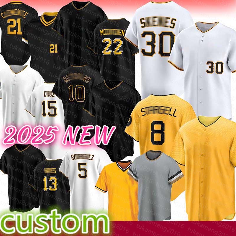 Paul Skenes Willie Stargell Baseball Jerseys Roberto Clemente Andrew McCutchen Oneil Cruz Bryan Reynolds Ke'Bryan Hayes Mitch Keller Endy Rodriguez Johan Oviedo