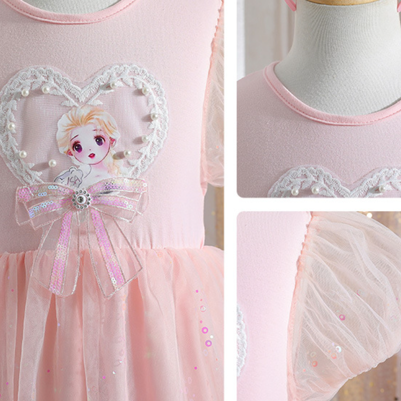 Disney baby girl summer cotton short skirt princess dress birthday outfit designer baby dress Frozen Elsa dress baby net short skirt soft children