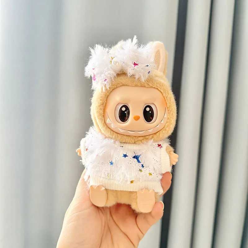 15cm/17cm Labubu I II Idol Dolls Sitting Par Accessories DIY Kid Gift Korea K Exo Clothing Plush DollS Clothes Free shipping