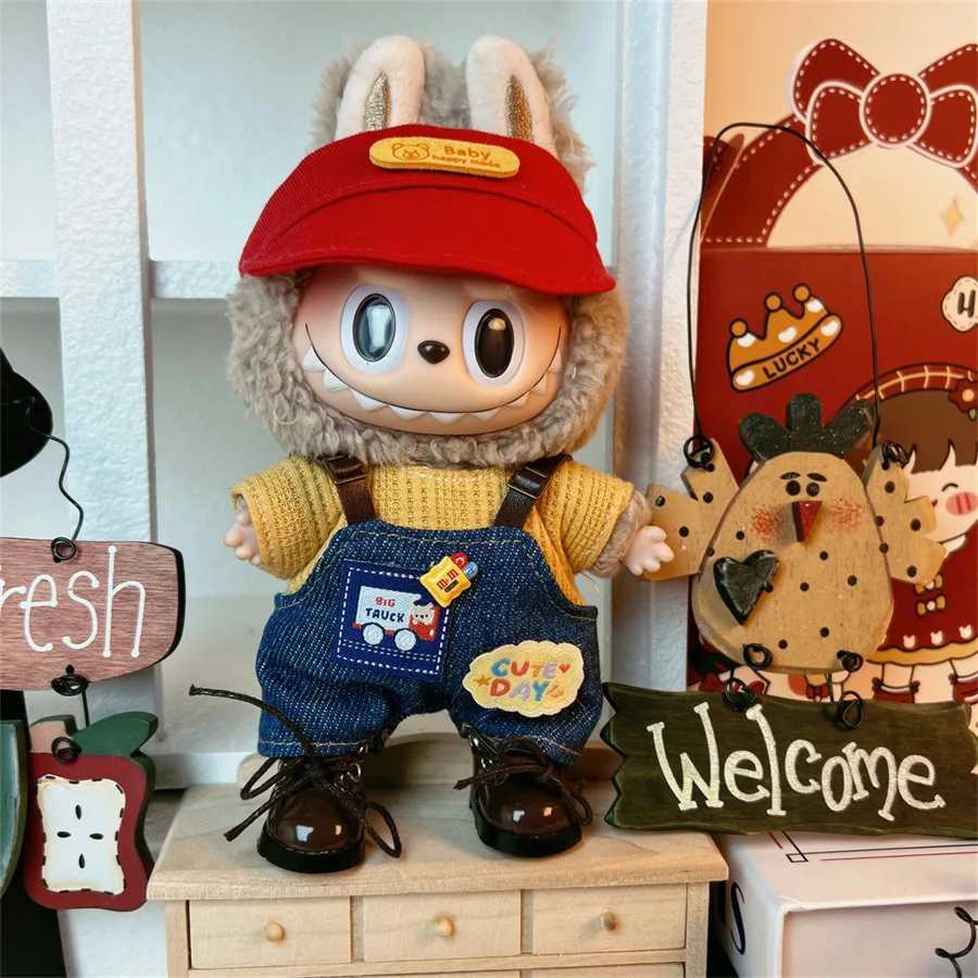 17cm Mini Plush DollS Clothes Outfit Accessories For Korea K Exo Labubu Idol autumn and winter set Clothing Gift Free shipping