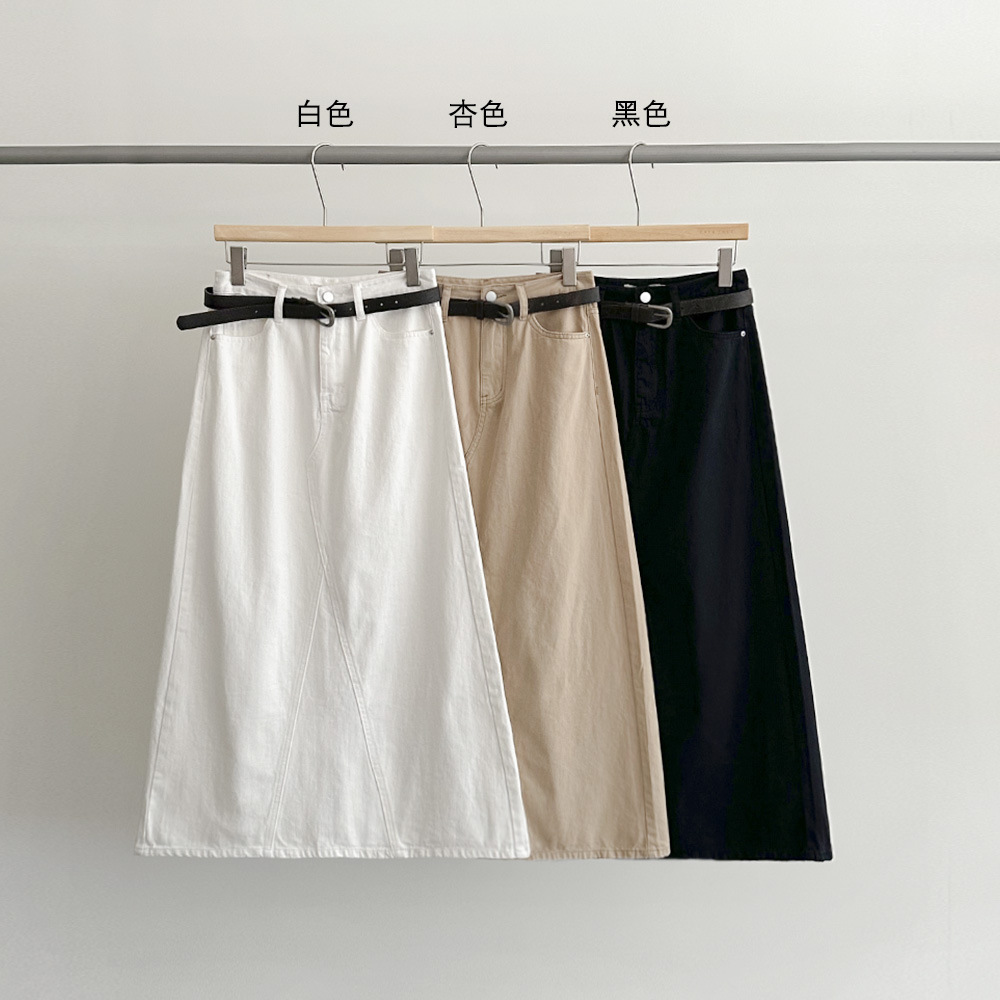LL5145 Autumn new denim skirt for women Korean style distressed A-line mid-length skirt